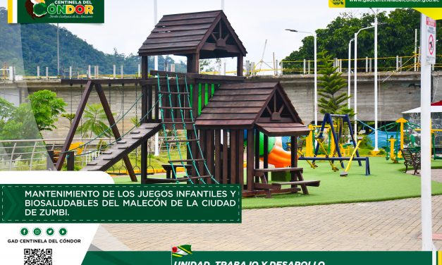 MANTENIMIENTO DE LOS JUEGOS INFANTILES Y BIOSALUDABLES DEL MALECÓN DE LA CIUDAD DE ZUMBI.
