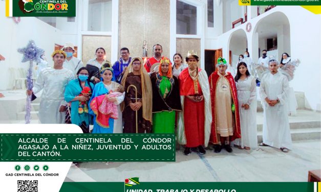 ALCALDE DE CENTINELA DEL CÓNDOR AGASAJÓ A LA NIÑEZ, JUVENTUD Y ADULTOS DEL CANTÓN