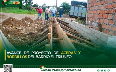 AVANCE DE PROYECTO DE ACERAS Y BORDILLOS DEL BARRIO EL TRIUNFO