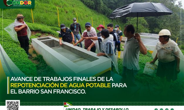 AVANCE DE TRABAJOS FINALES DE LA REPOTENCIACIÓN DE AGUA POTABLE PARA EL BARRIO SAN FRANCISCO