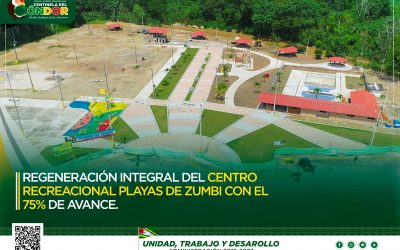 REGENERACIÓN INTEGRAL DEL CENTRO RECREACIONAL PLAYAS DE ZUMBI CON EL 75% DE AVANCE