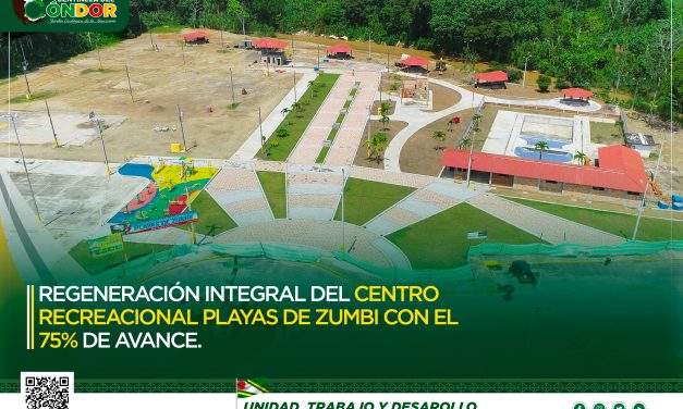 REGENERACIÓN INTEGRAL DEL CENTRO RECREACIONAL PLAYAS DE ZUMBI CON EL 75% DE AVANCE