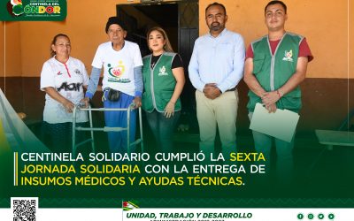 CENTINELA SOLIDARIO CUMPLIÓ LA SEXTA JORNADA SOLIDARIA CON LA ENTREGA DE INSUMOS MÉDICOS Y AYUDAS TÉCNICAS.