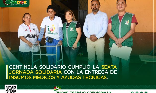 CENTINELA SOLIDARIO CUMPLIÓ LA SEXTA JORNADA SOLIDARIA CON LA ENTREGA DE INSUMOS MÉDICOS Y AYUDAS TÉCNICAS.