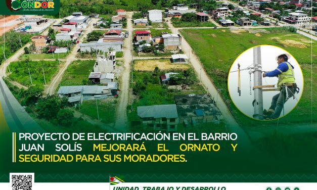 PROYECTO DE ELECTRIFICACIÓN EN EL BARRIO JUAN SOLÍS MEJORARÁ EL ORNATO Y SEGURIDAD PARA SUS MORADORES.