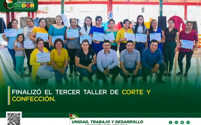 EN LA CIUDAD DE ZUMBI FINALIZÓ TERCER TALLER DE CORTE Y CONFECCIÓN.