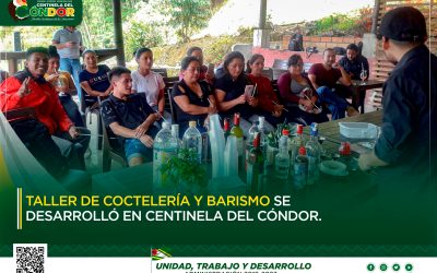 TALLER DE COCTELERÍA Y BARISMO SE DESARROLLÓ EN CENTINELA DEL CÓNDOR.