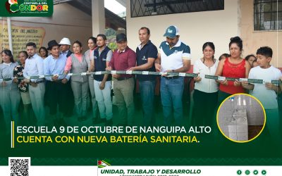 ESCUELA 9 DE OCTUBRE DE NANGUIPA ALTO CUENTA CON NUEVA BATERÍA SANITARIA.