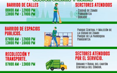 HORARIO DE TRABAJO DEL PROYECTO  DE GESTIÓN INTEGRAL DE RESIDUOS SÓLIDOS