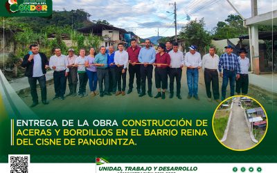 ENTREGA DE LA OBRA CONSTRUCCION DE ACERAS Y BORDILLOS EN EL BARRIO REINA DEL CISNE DE PANGUINZA
