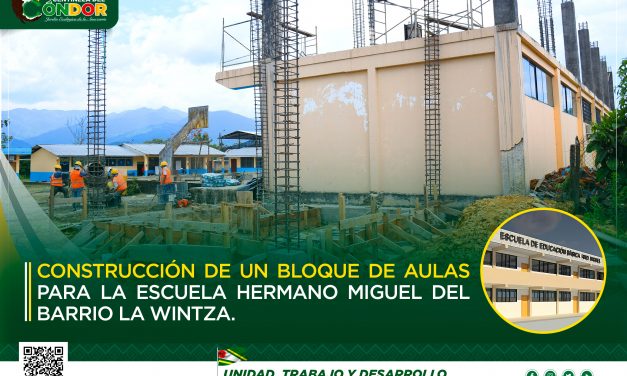 CONSTRUCCIÓN DE UN BLOQUE DE AULAS PARA LA ESCUELA HERMANO MIGUEL DEL BARRIO LA WINTZA.