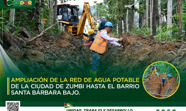 AMPLIACIÓN DE LA RED DE AGUA POTABLE DE LA CIUDAD DE ZUMBI HASTA EL BARRIO SANTA BÁRBARA BAJO.
