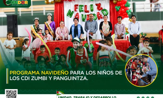 PROGRAMA NAVIDEÑO PARA LOS NIÑOS DE LOS CDI ZUMBI Y PANGUINTZA.
