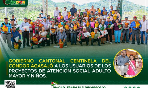 GOBIERNO CANTONAL CENTINELA DEL CÓNDOR AGASAJÓ A LOS USUARIOS DE LOS PROYECTOS DEL ADULTO MAYOR.