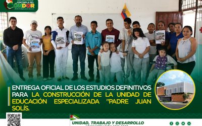 ENTREGA OFICIAL DE LOS ESTUDIOS DEFINITIVOS PARA LA CONSTRUCCIÓN DE LA UNIDAD DE EDUCACIÓN ESPECIALIZADA «PADRE JUAN SOLÍS.